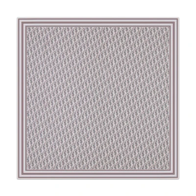 DIOR Oblique Print Scarf with Selvedge Details for Men in Gray. 04B1090A0887-C881