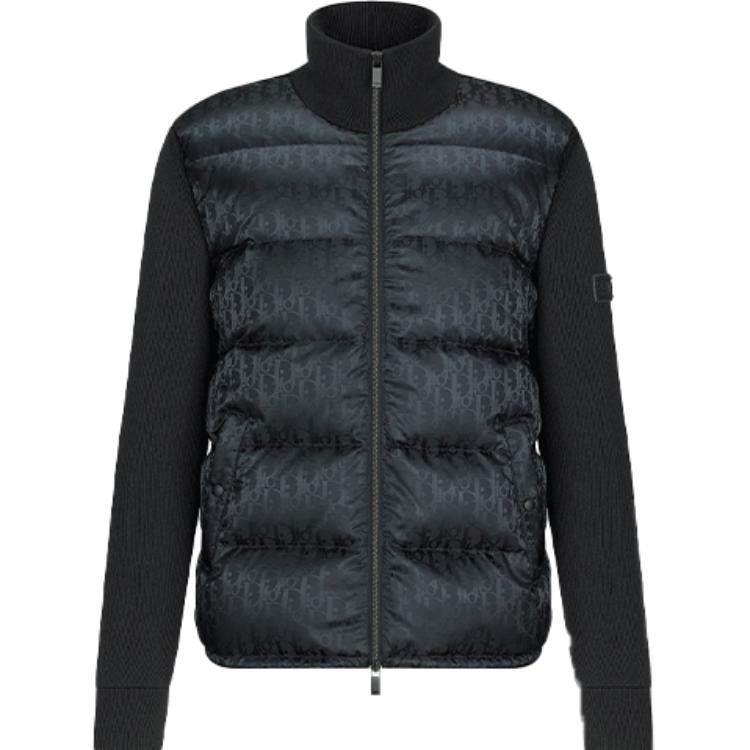 DIOR Oblique Print Wool Knit Down Jacket 213M435AT373C900