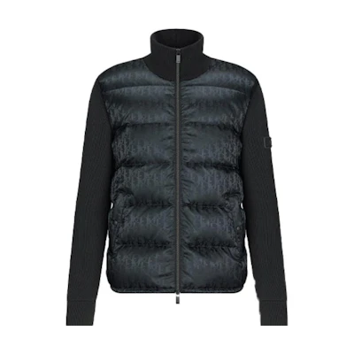 DIOR Oblique Print Wool Knit Down Jacket 213M435AT373C900