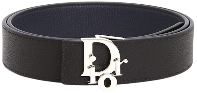 Tali Pinggang Dior Oblique Boleh Balik Navy/Hitam Order Tali Pinggang Dior Oblique Boleh Balik Navy/Hitam