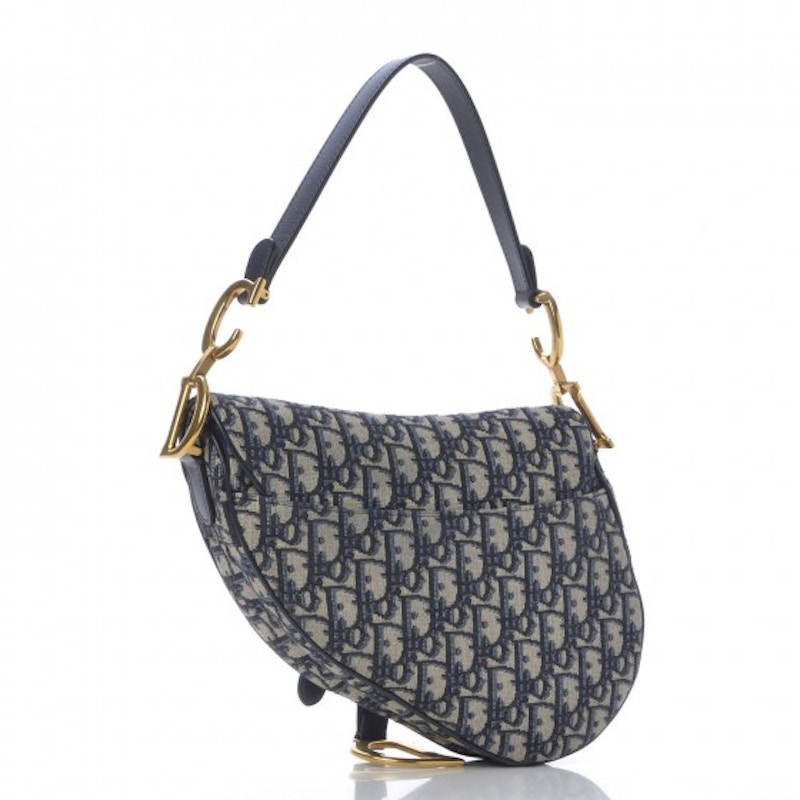 Order 迪奥斜纹马鞍包 蓝色