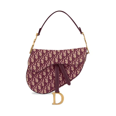Dior Oblique Saddle Bag Burgundy