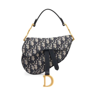 Dior Oblique Saddle Bag Mini Blue