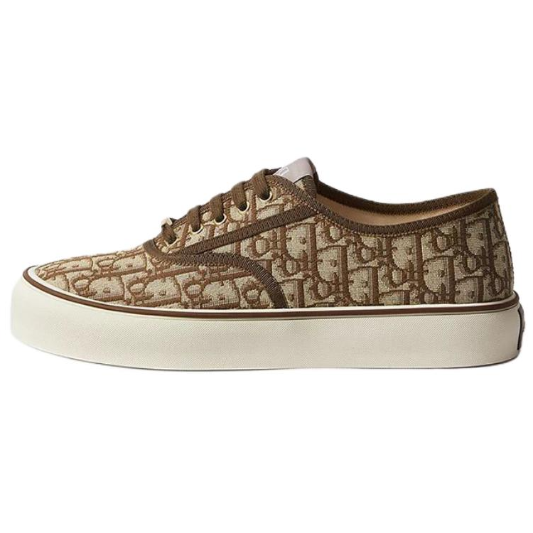 DIOR Oblique Saltwind Jacquard Low-Top Canvas Shoes Brown 3SN348ZSA_H136