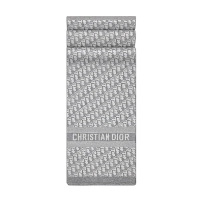 DIOR Oblique Scarf Grey Cashmere Unisex Couple's Wool Scarf. 15DOB201I099-C810