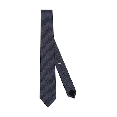 DIOR Oblique Silk Tie Grey for Men. 03C1046A0330-C800