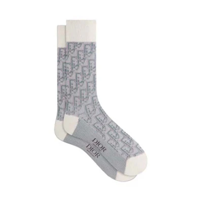 Dior Oblique Socks White/Silver