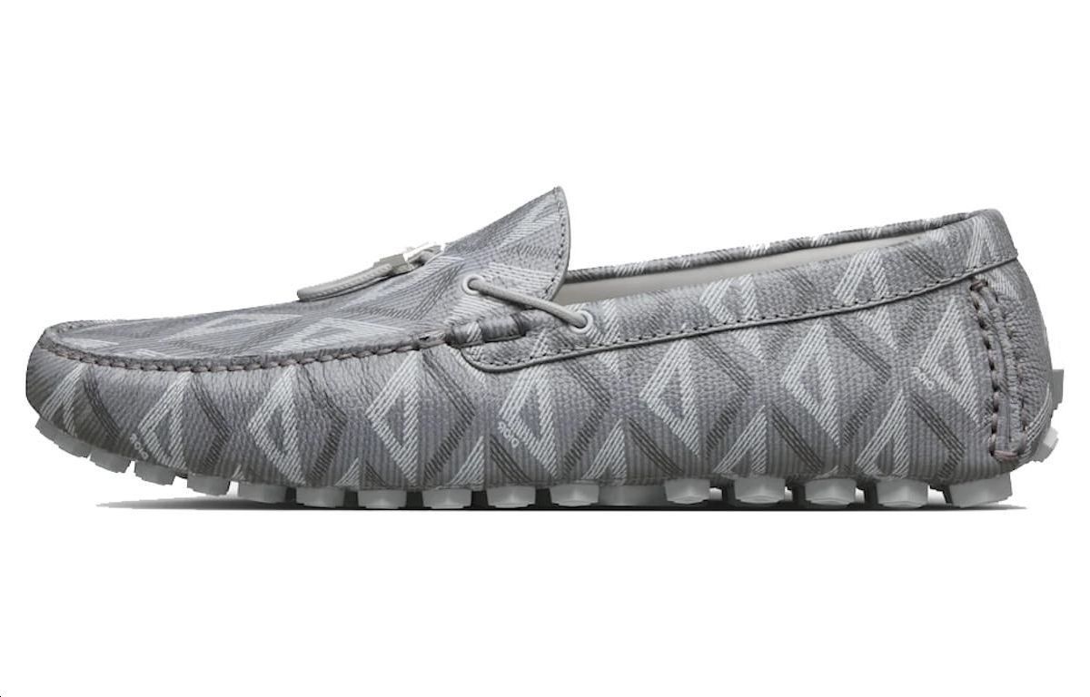 Dior Odeon Driver Loafer 'CD Diamond - Grey' 3LO133ZWX_H868