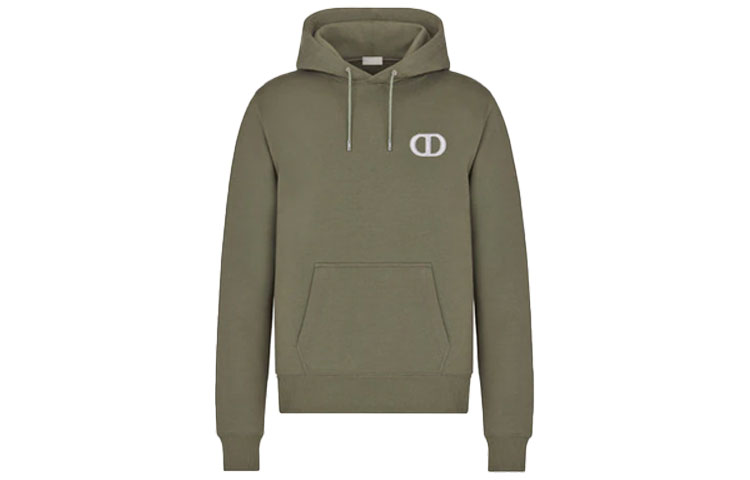 DIOR Olive Embroidered Logo Sweatshirt 113J698A0531-C680