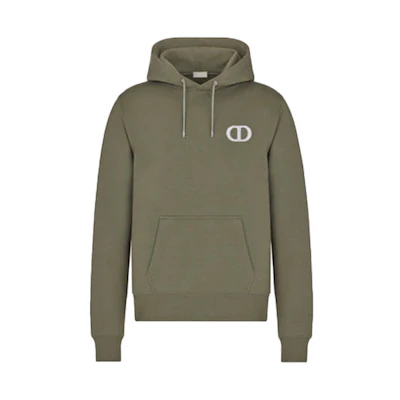 DIOR Olive Embroidered Logo Sweatshirt 113J698A0531-C680