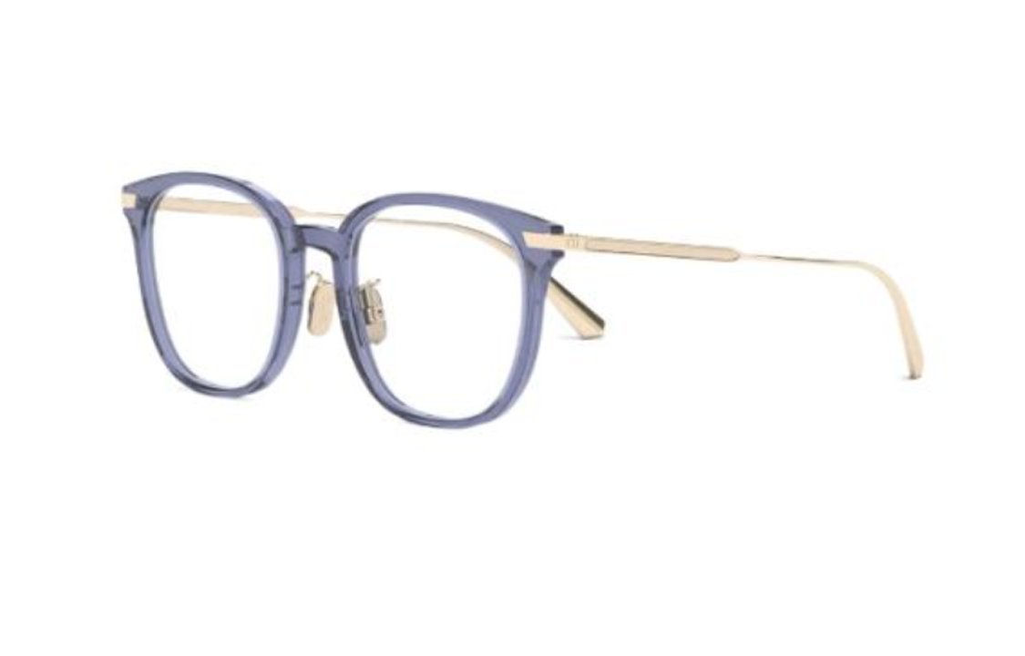 DIOR Oval Optical Glasses Blue Unisex Couple Style with Logo Temples CD50044F 圖 2