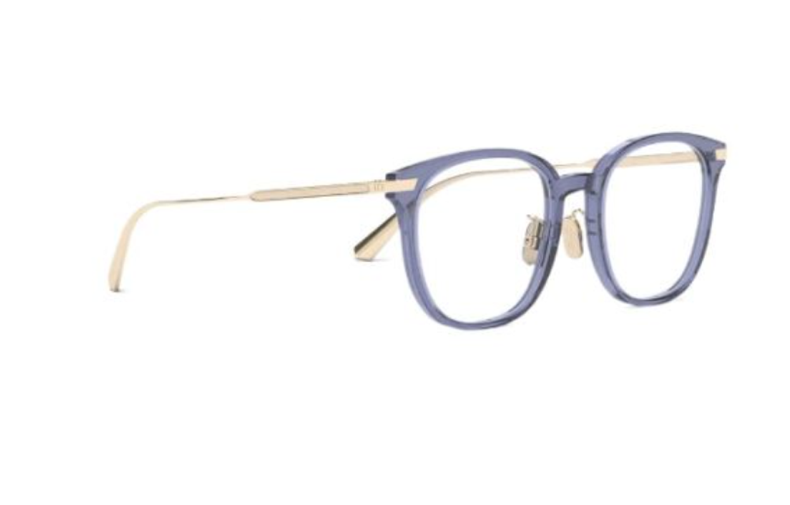 DIOR Oval Optical Glasses Blue Unisex Couple Style with Logo Temples CD50044F 圖 3