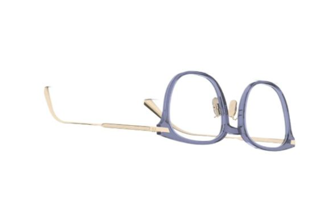 DIOR Oval Optical Glasses Blue Unisex Couple Style with Logo Temples CD50044F 圖 4