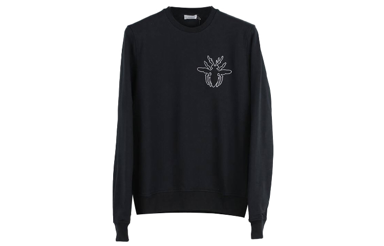 DIOR Oversized Black Sweatshirt with Bee Embroidery Design 333J666W1964-989