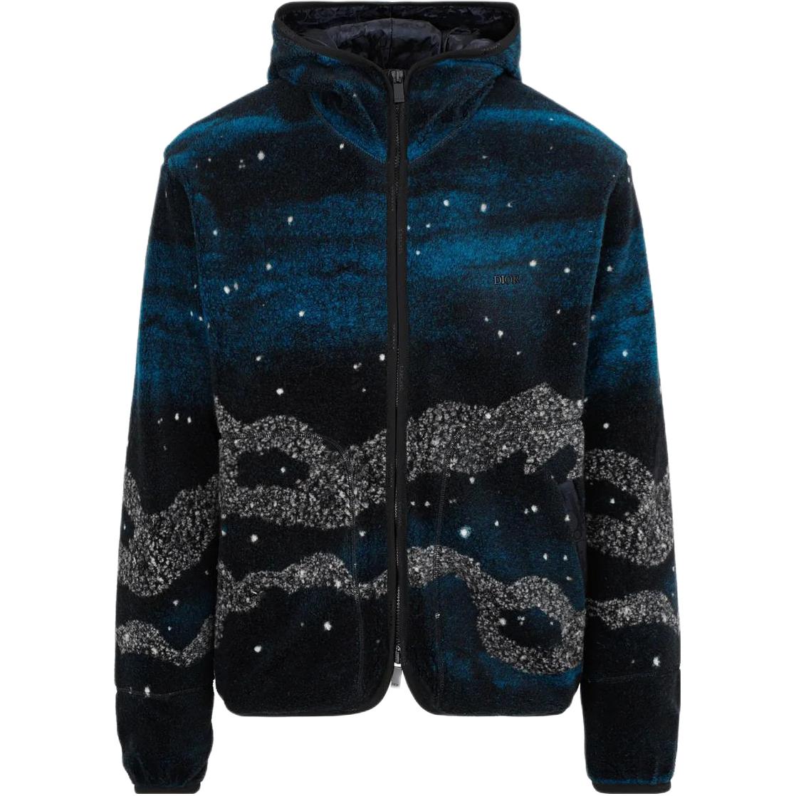 DIOR Pattern Print Hooded Zip Jacket Multicolor 143J433A-0735-985