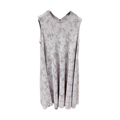 DIOR Pink Sleeveless Hollow-Out Short Dress for Women. 6E24623AM544-404