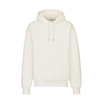 DIOR Plain Drawstring Hoodie White - 013J605C0607-C020