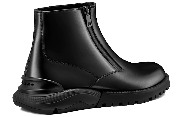 Shop Dior Polished Calfskin Ankle Boot 'Black' 3BO229YOC_H900