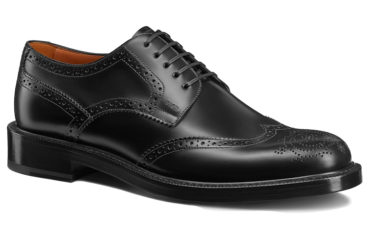 Dior Polished Calfskin Brogue Derby 'Black' 圖 2