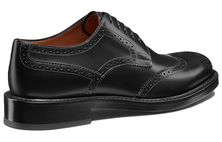 Dior Polished Calfskin Brogue Derby 'Black' 圖 3