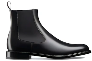 Order Dior Sepatu Chelsea Kulit Hitam Mengkilap 3BO227YTU_H900