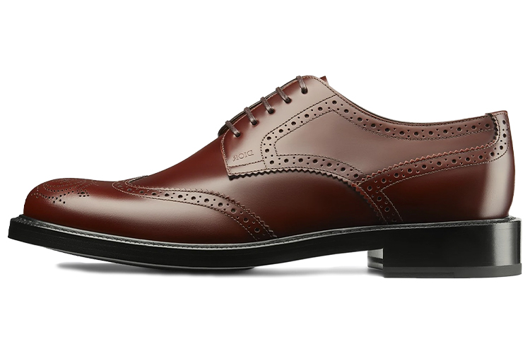 Dior Polished Calfskin Leather Brogues 'Brown' 3DE298YQD_H760