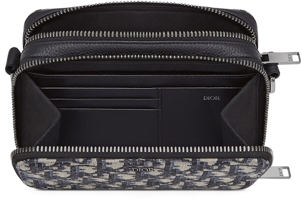Dior Pouch with Shoulder Strap Oblique Jacquard Beige/Black Order Dior Pouch with Shoulder Strap Oblique Jacquard Beige/Black