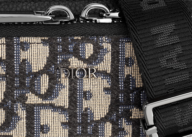 Lookbook ディオール オブリーク ジャカード ポーチ ショルダー ベージュ/黒
