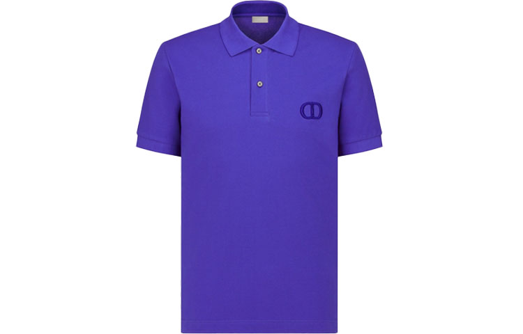Order 디올 퍼플 코튼 피케 반팔 폴로 셔츠. 013J800A0373-C536