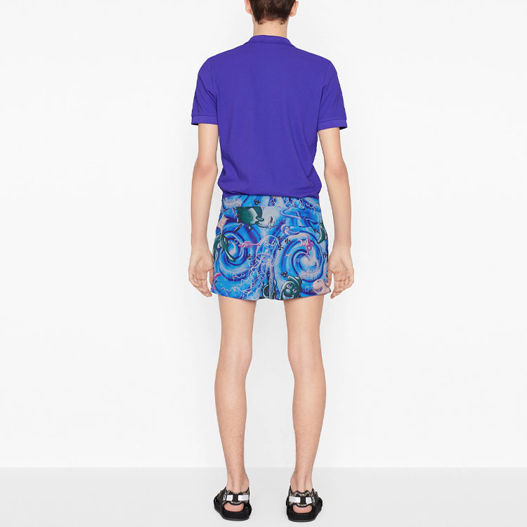 Purchase 디올 퍼플 코튼 피케 반팔 폴로 셔츠. 013J800A0373-C536