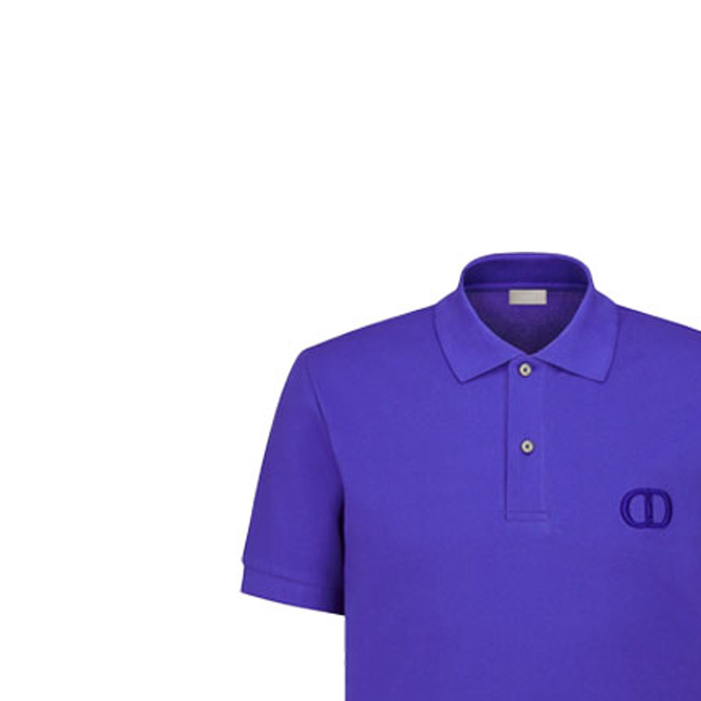 Details for 디올 퍼플 코튼 피케 반팔 폴로 셔츠. 013J800A0373-C536