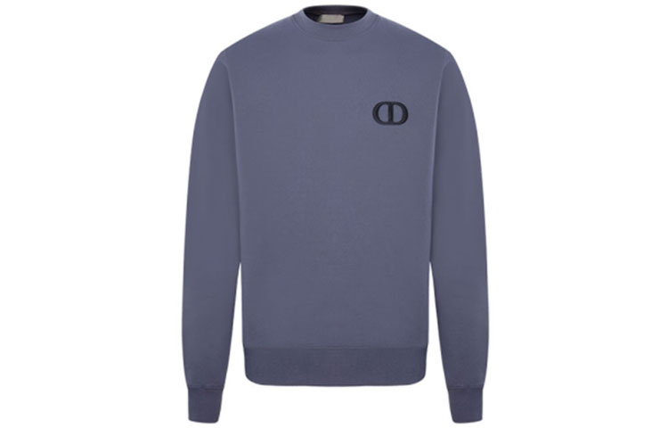 DIOR Purple Navy Monogram Print Long Sleeve Sweatshirt 113J699A0531-485