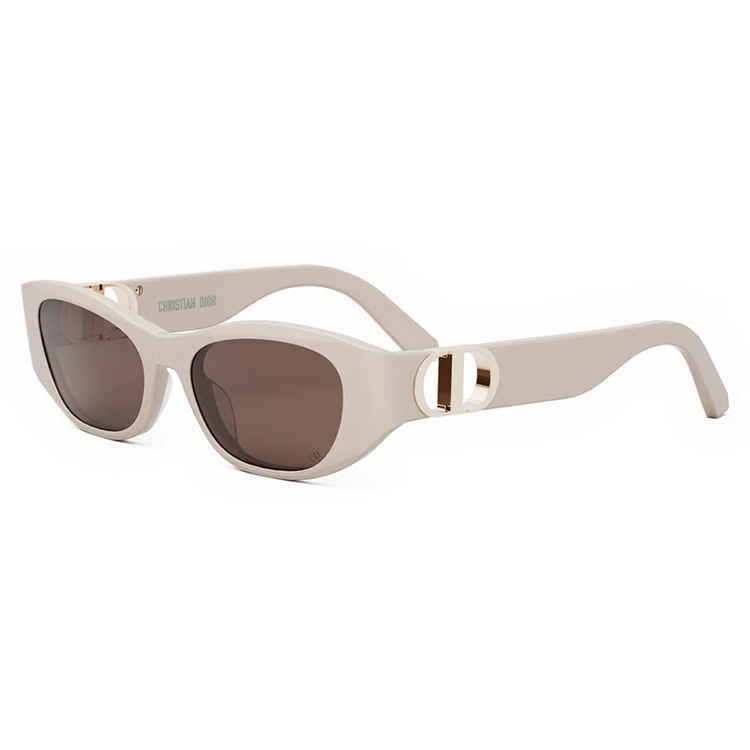 DIOR Rectangle Beige Sunglasses Unisex Couple Style with Cut-Out Design 30MONTAIGNES9U