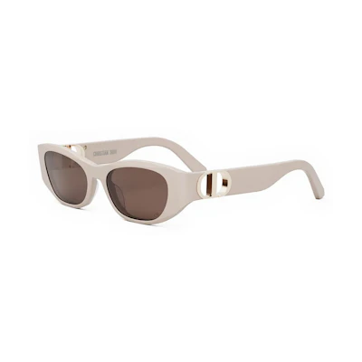 DIOR Rectangle Beige Sunglasses Unisex Couple Style with Cut-Out Design 30MONTAIGNES9U