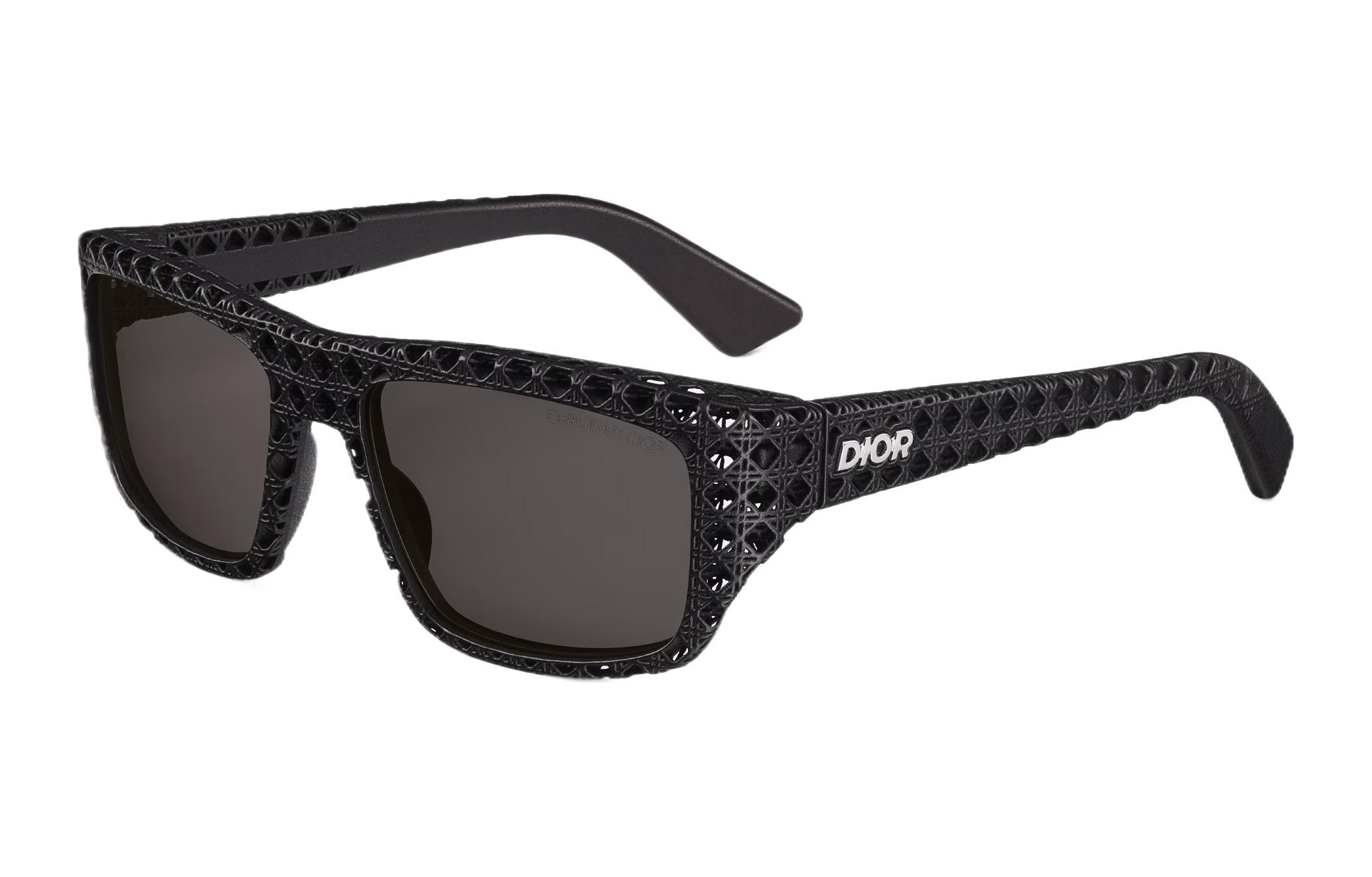 Buy 迪奥男士黑色矩形太阳镜带标志镜腿。 DR3DS1IXP11P0