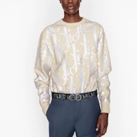 DIOR Baju Sejuk Lelaki Kain Wool dengan Cetakan Reflektif 113M630AT197-C000 Sizing DIOR Baju Sejuk Lelaki Kain Wool dengan Cetakan Reflektif 113M630AT197-C000