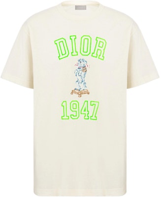 디올 릴렉스핏 바비 로고 아이보리 화이트 크루넥 티셔츠. 483J635A0817-C186 Order 디올 릴렉스핏 바비 로고 아이보리 화이트 크루넥 티셔츠. 483J635A0817-C186