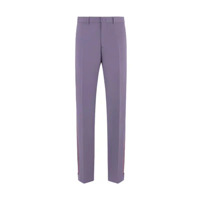 DIOR Retro Wool Twill Casual Pants Purple. 143C116A5180-C484
