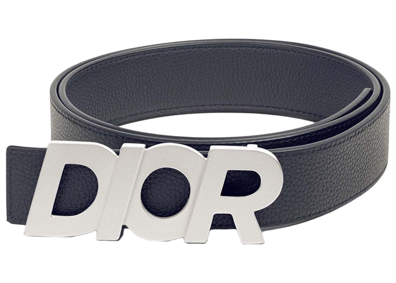 Dior Reversible Dior Belt Navy/Silver