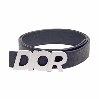 Dior Reversible Dior Belt Navy/Silver