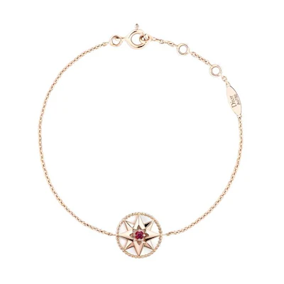 DIOR Rose des Vents 18K Gold Bracelet Star Design Unisex Couple Jewelry Gold JRDV95026