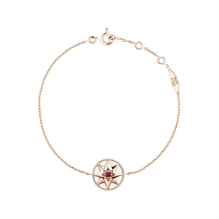 Order DIOR Rose des Vents 18K金手鏈 星星設計 情侶飾品 金色 JRDV95026