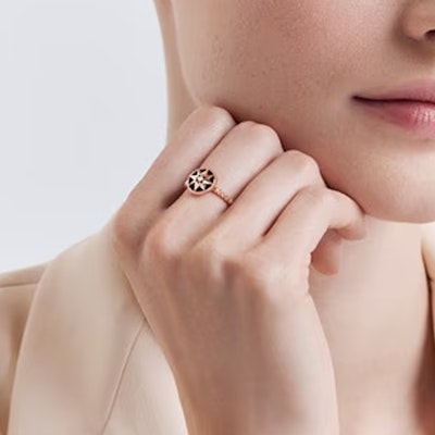 DIOR Rose des Vents 18K Rose Gold Ring Unisex Couple Design JRDV95192_0000 Lookbook DIOR Rose des Vents 18K Rose Gold Ring Unisex Couple Design JRDV95192_0000