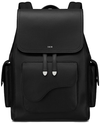 Dior Saddle Backpack Grained Calfskin Black Buy Dior Saddle Backpack Grained Calfskin Black