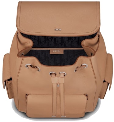Dior Saddle Backpack Grained Calfskin Brown Lookbook Dior Saddle Backpack Grained Calfskin Brown