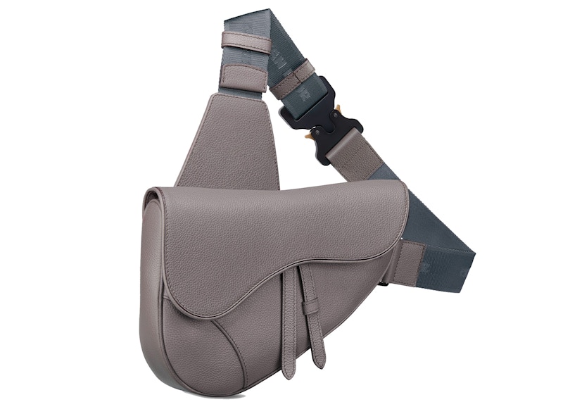 Order 디올 새들 백 송아지 가죽 그레이