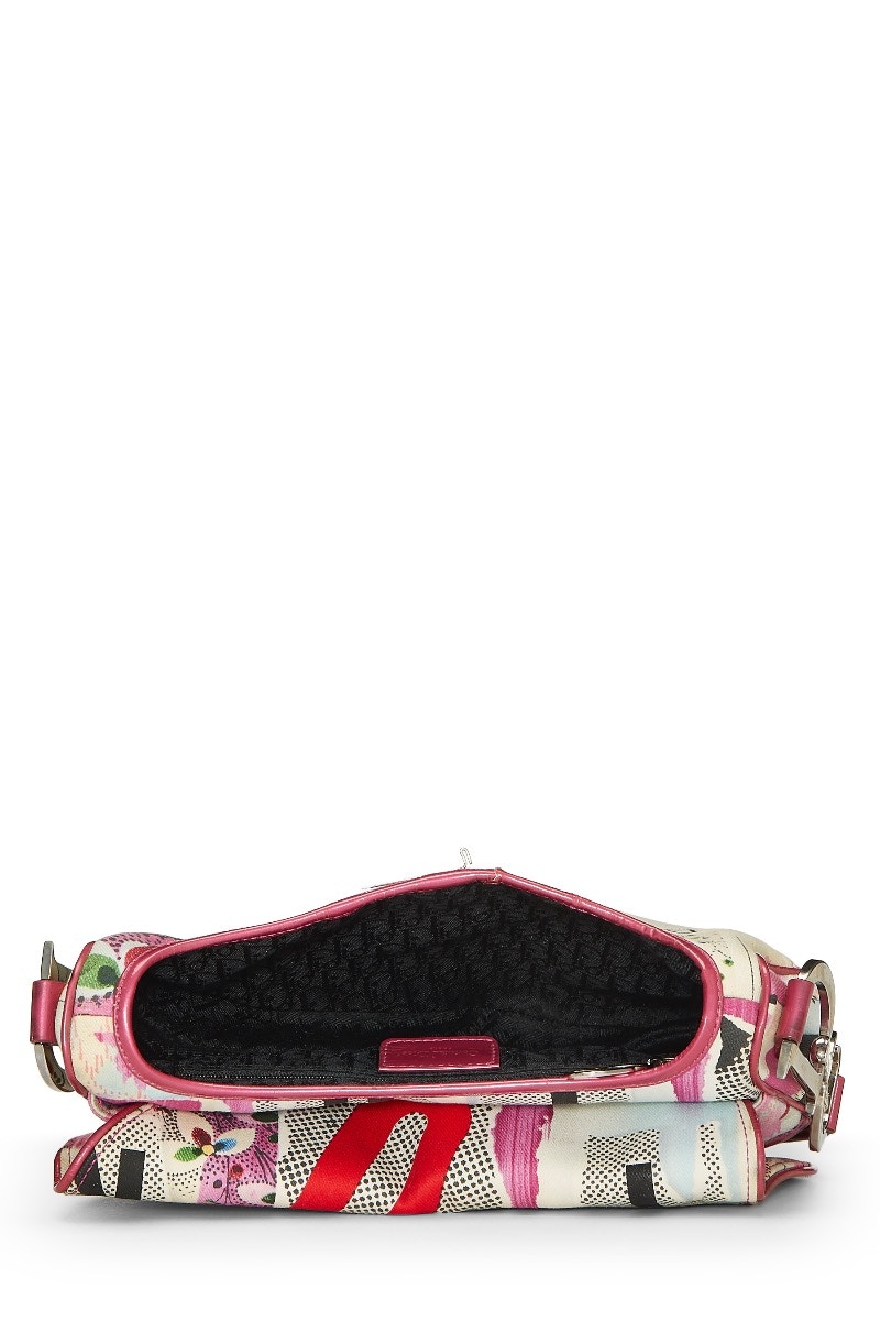 Lookbook Tas Dior Saddle Print Kotor Pink Putih
