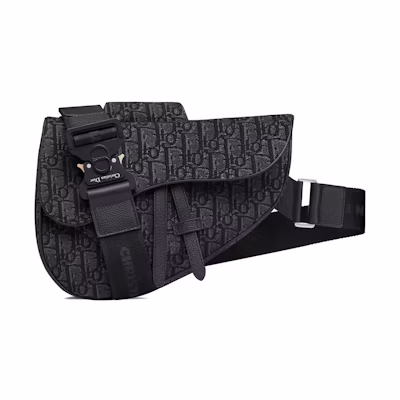 Dior Saddle Bag Oblique Jacquard Black