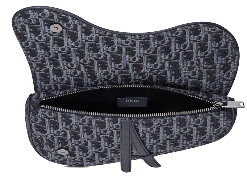 Order 디올 새들 백 오블리크 자카드 블루