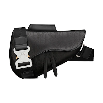 Dior Saddle Bag Oblique Jacquard Galaxy Black
